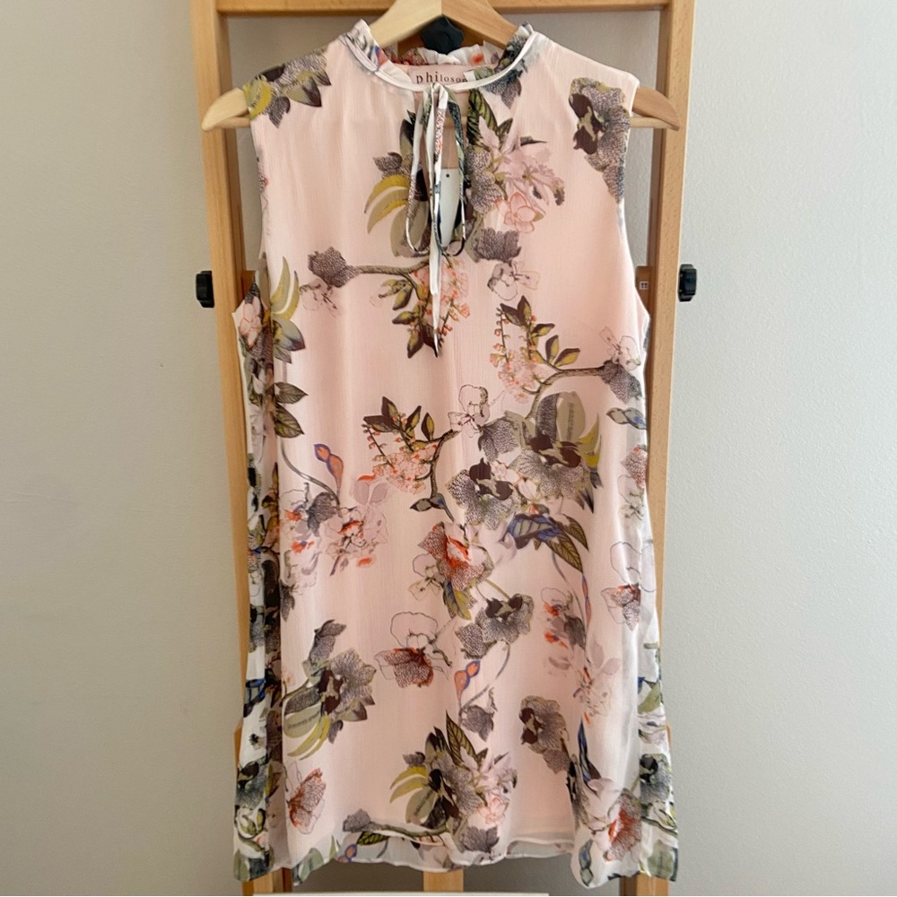 Philosophy Pink Sleeveless Floral Shift Dress